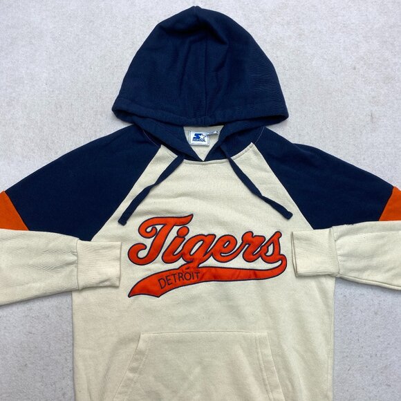 Detroit Tigers Hoodie Mens XS Multicolor MLB Stitches Big Logo Pullover - Picture 1 of 11